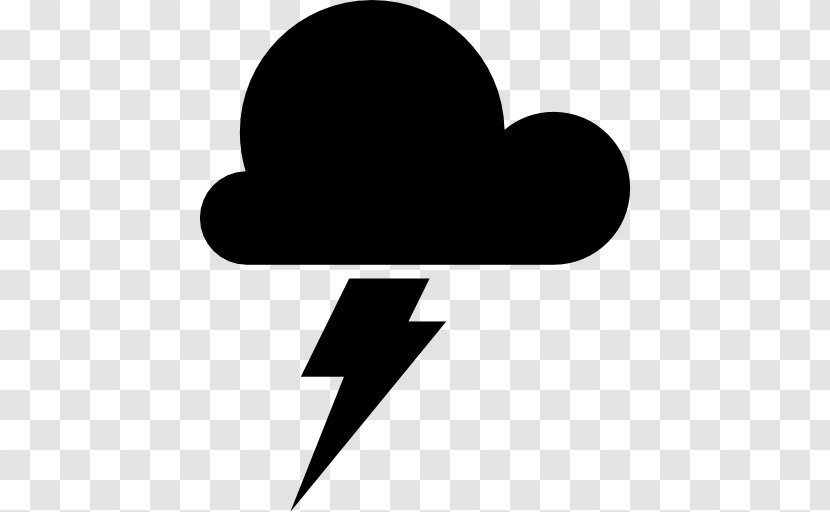 Thunderstorm Symbol Cloud - Weather Forecasting - Dark Transparent PNG