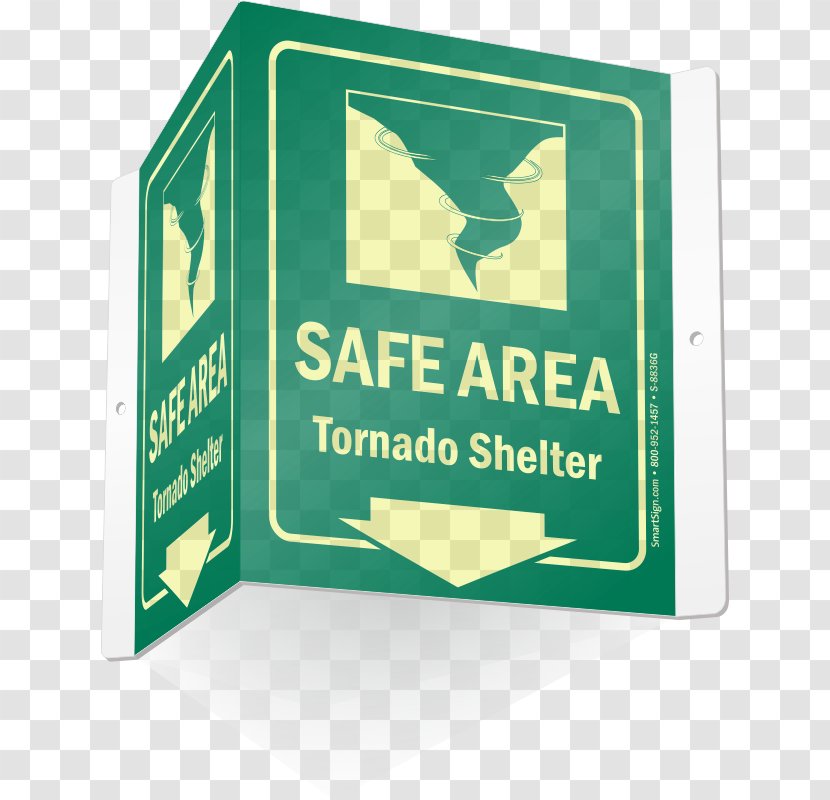 Storm Cellar Sign Safety Arrow Tornado - Fire Escape - Cliparts Transparent PNG