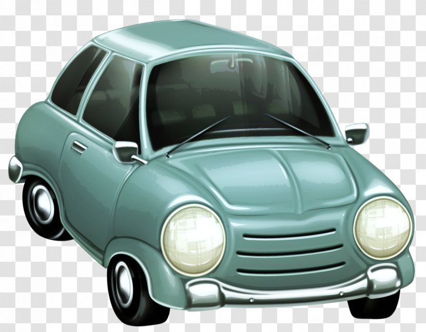 Cartoon Clip Art - Compact Car Transparent PNG