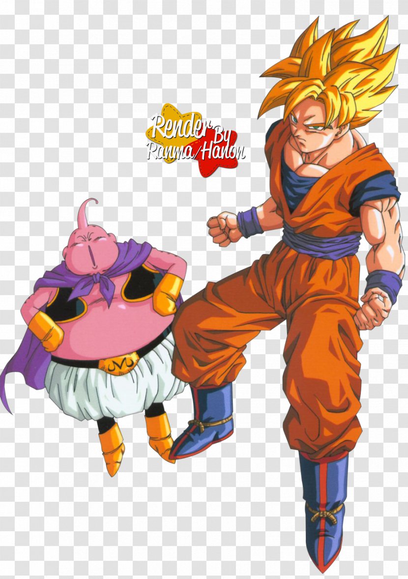 Majin Buu Goku Gohan Frieza Krillin - Cartoon Transparent PNG