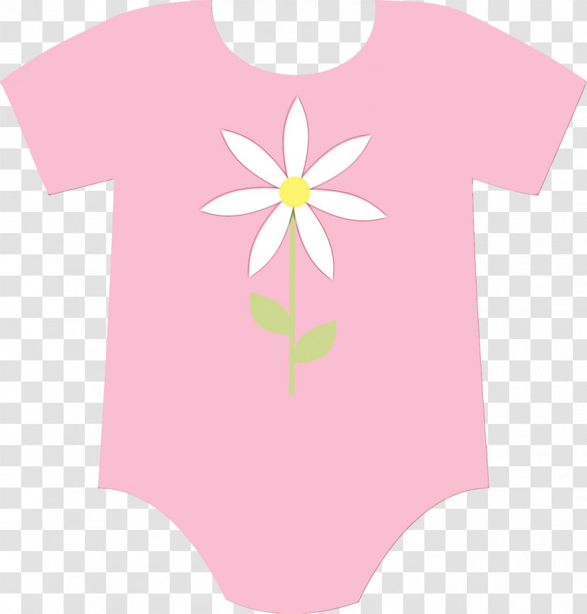 Pink Infant Bodysuit Clothing Baby Products & Toddler - Petal Plant Transparent PNG