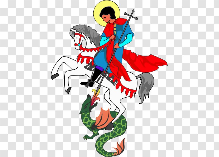 Saint George And The Dragon Georges Day Clip Art - Drawing - Clipart Transparent PNG