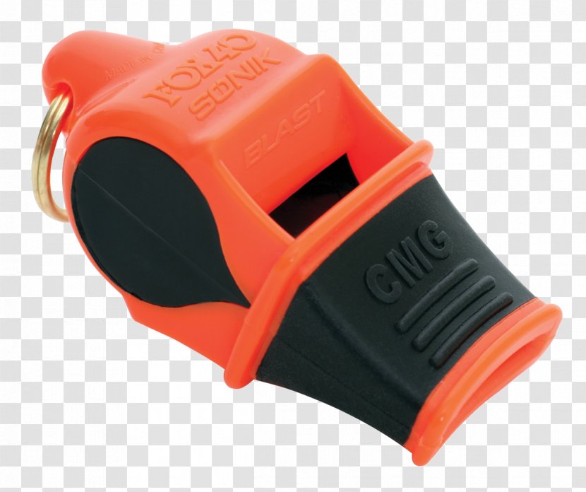 Whistle Fox 40 Association Football Referee Mouth Sport - Orange - Color Blast Transparent PNG