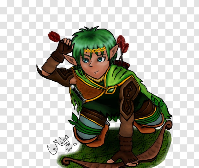 Cartoon Tree Legendary Creature - Mythical - Elf Ranger Transparent PNG