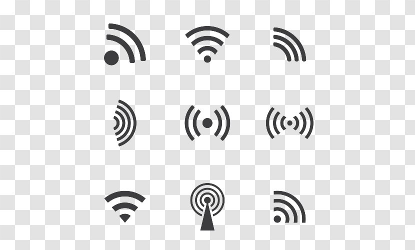 Wi-Fi Wireless Royalty-free Icon - Monochrome - WIFI Vector Logo Transparent PNG