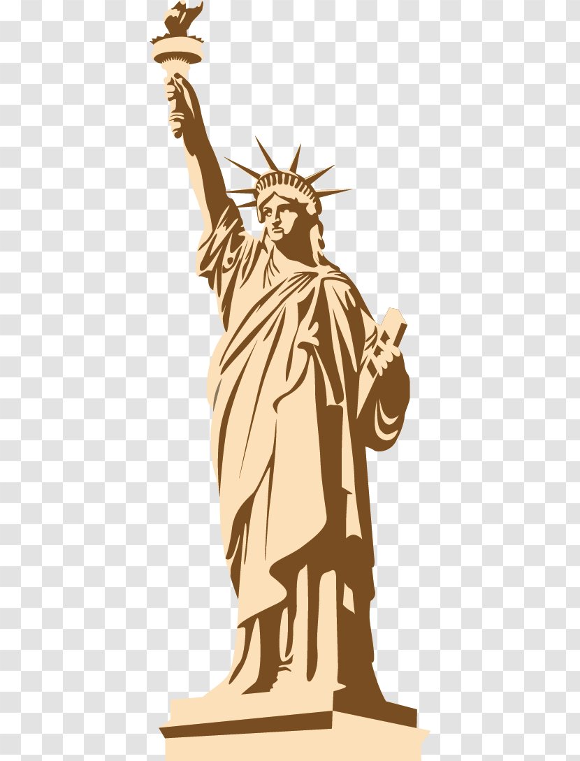 Statue Of Liberty Landmark - Architecture - Vector Hand-painted Transparent PNG