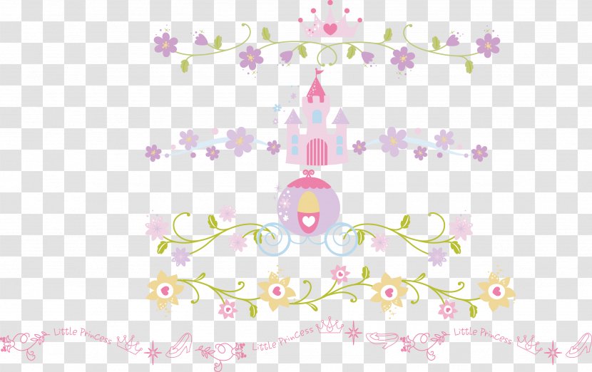 Clip Art - Text - Lovely Princess Wind Pattern Diagram Transparent PNG