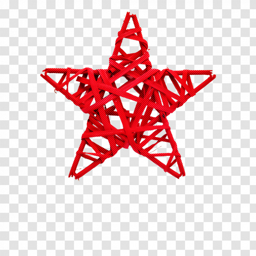 Red Triangle Tree Holiday Ornament Star Transparent PNG