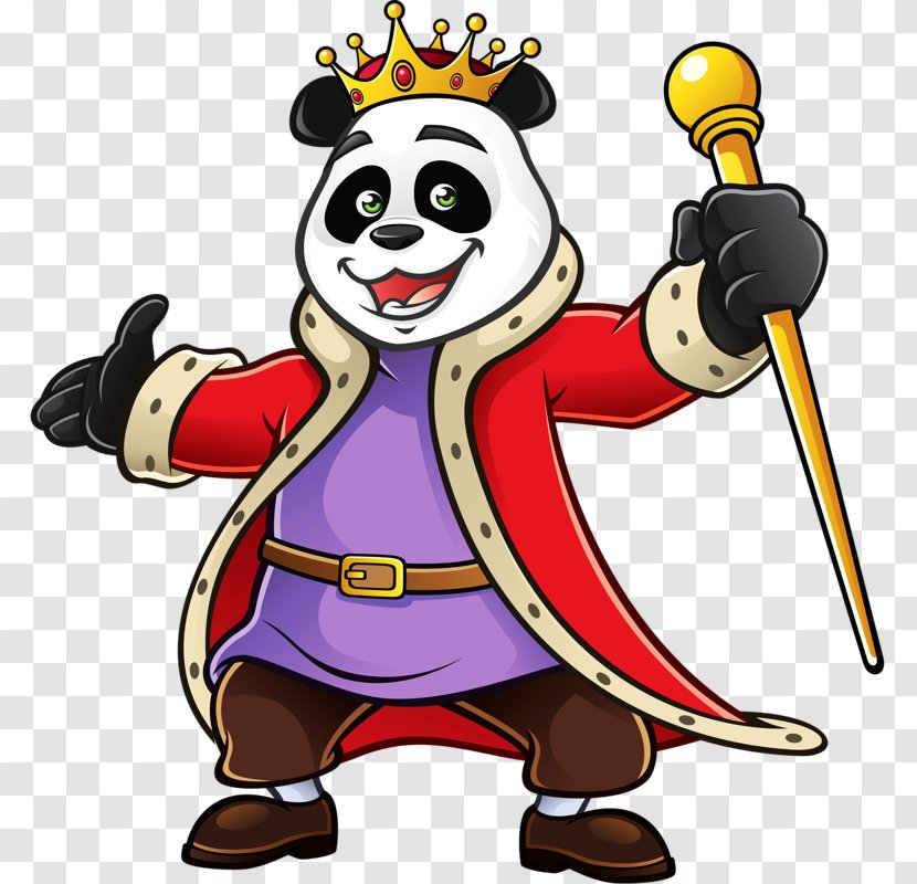 Giant Panda King Illustration - Art - Hand-painted Transparent PNG