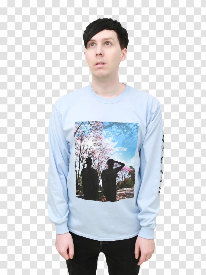Dan Howell T-shirt And Phil YouTuber Author - White Transparent PNG