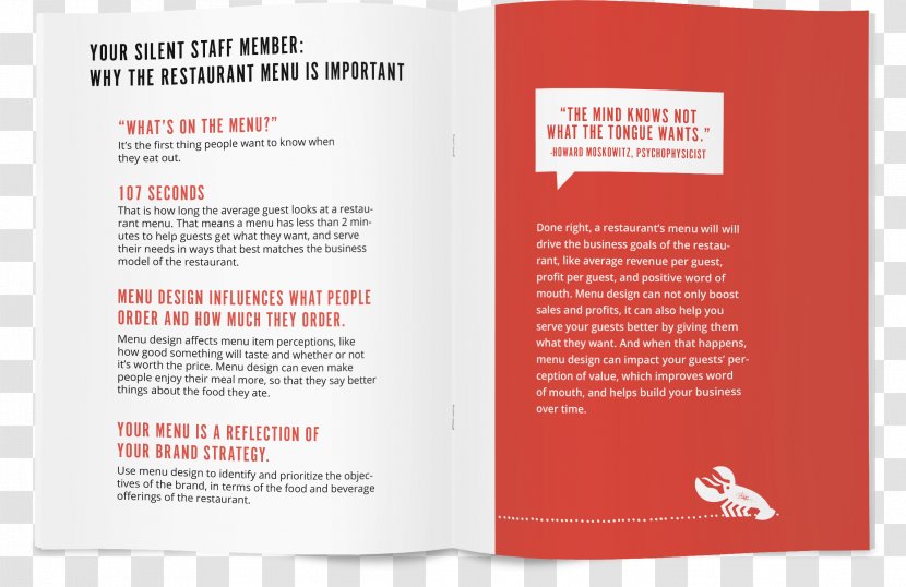 Brand Brochure - Text - Restaurant Tips Transparent PNG