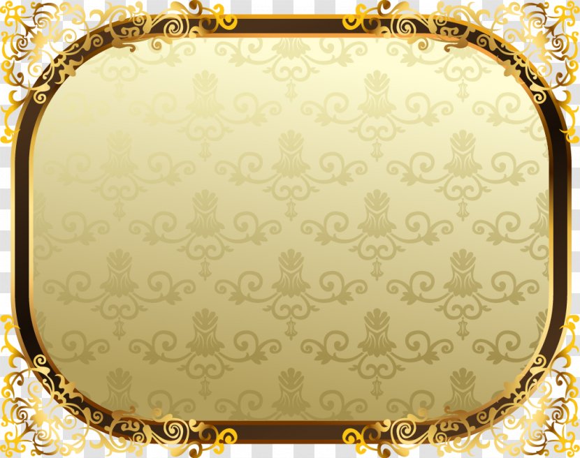 Atmosphere Of Earth Pattern - European Gold Border Transparent PNG