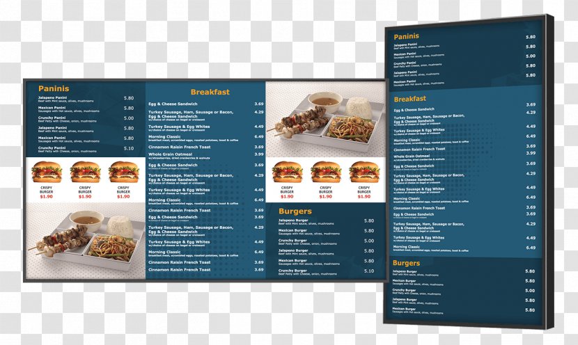 Brochure - Menu Boards Transparent PNG