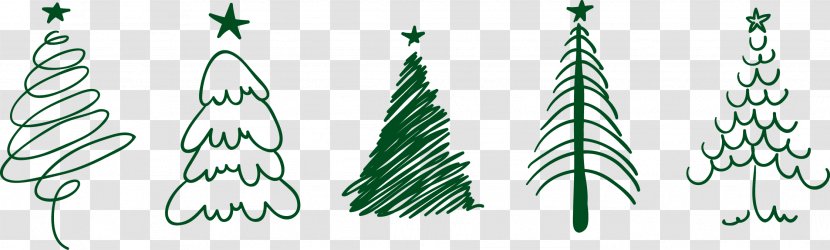 Christmas Tree Drawing Santa Claus - Pine Transparent PNG