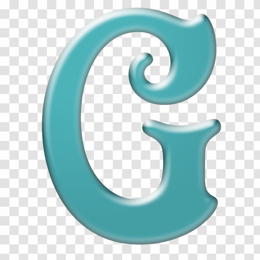 Fancy Alphabets Letter Teal Transparent PNG