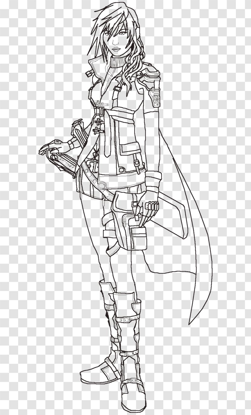 Line Art Drawing Inker Cartoon /m/02csf - White - Lightning Final Fantasy Transparent PNG