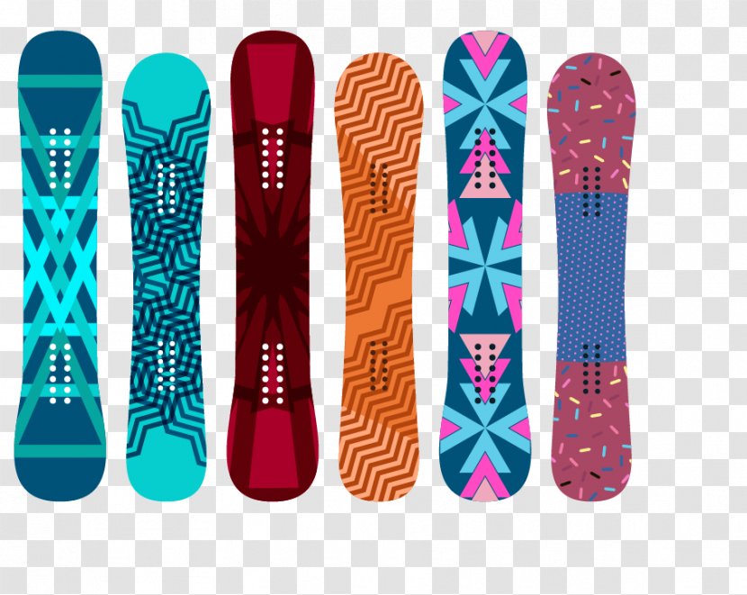Snowboard Skiing Winter Sport - Brand - Color Geometric Patterns Transparent PNG