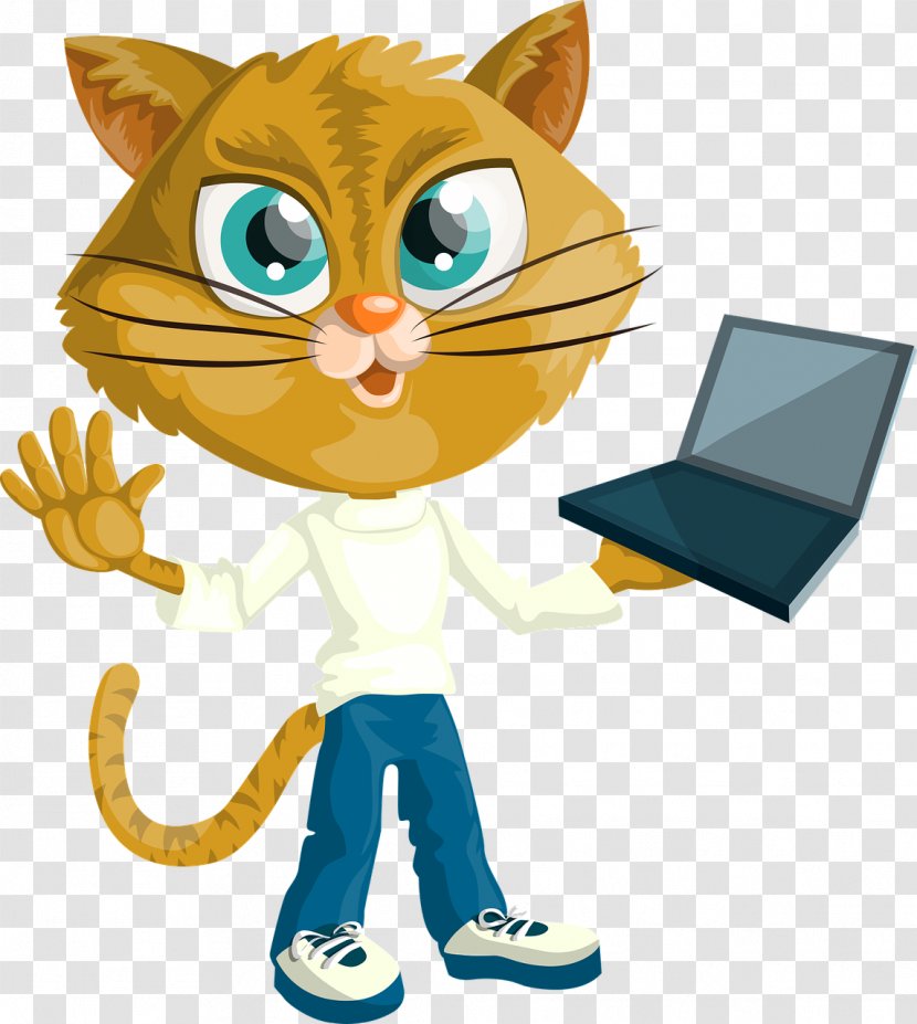 Cat Laptop Computer Chromebook - Information - Holder Transparent PNG