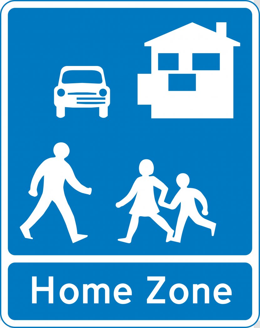 Traffic Sign Home Zone Road Transparent PNG