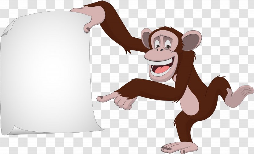 Baby Chimpanzee Ape Royalty-free - Cartoon - Monkey Transparent PNG