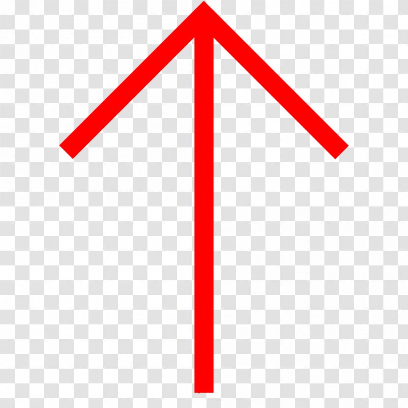 Symbol Arrow Sign Angle - Red - Up Transparent PNG