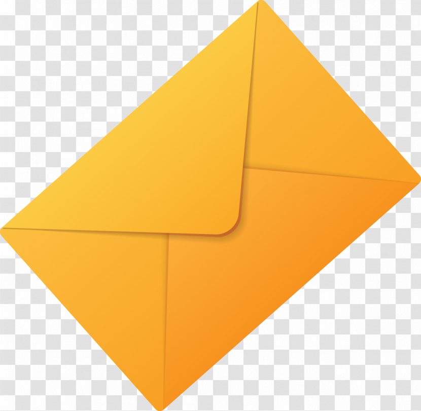 Triangle Yellow - Vector Envelope Transparent PNG