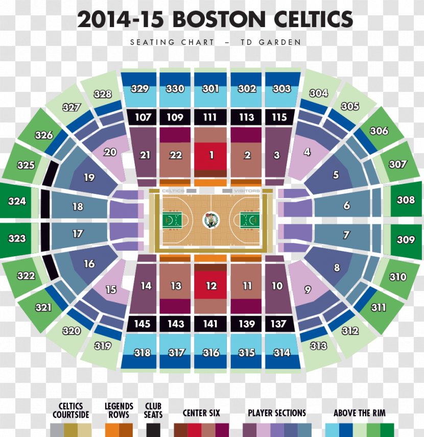 TD Garden Boston Celtics Bruins Aircraft Seat Map Seating Plan - Software Transparent PNG