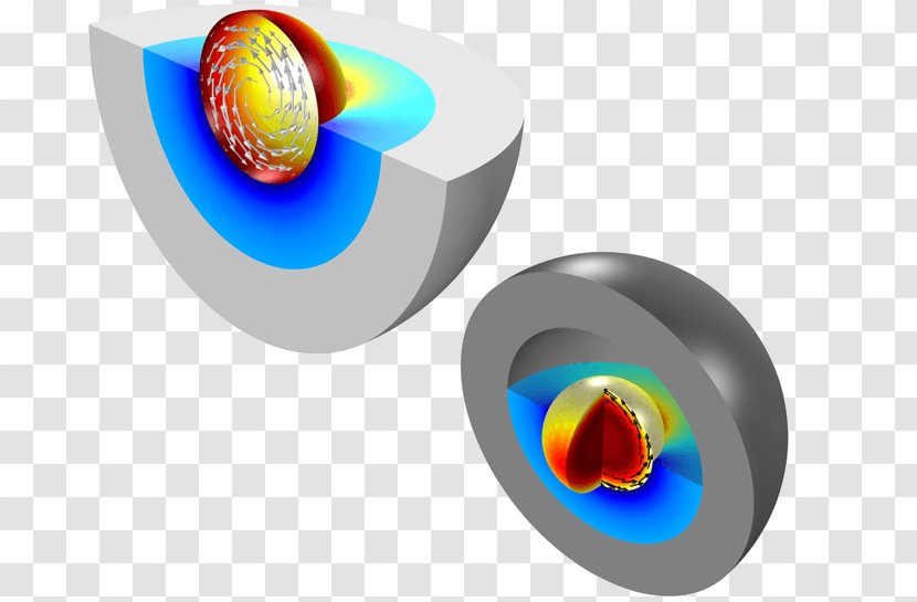 COMSOL Multiphysics Sphere Circle Two-dimensional Space Three-dimensional - Electromagnetism - Iron Wire Transparent PNG