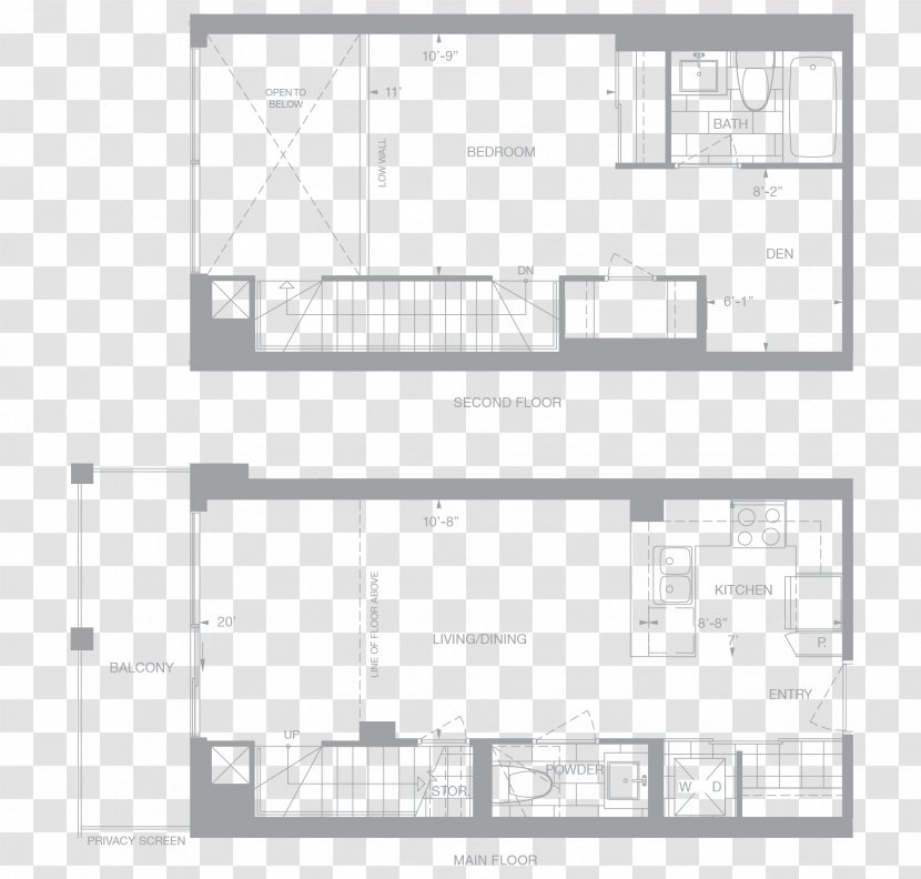 Floor Plan House Architecture Square Foot - Den Transparent PNG