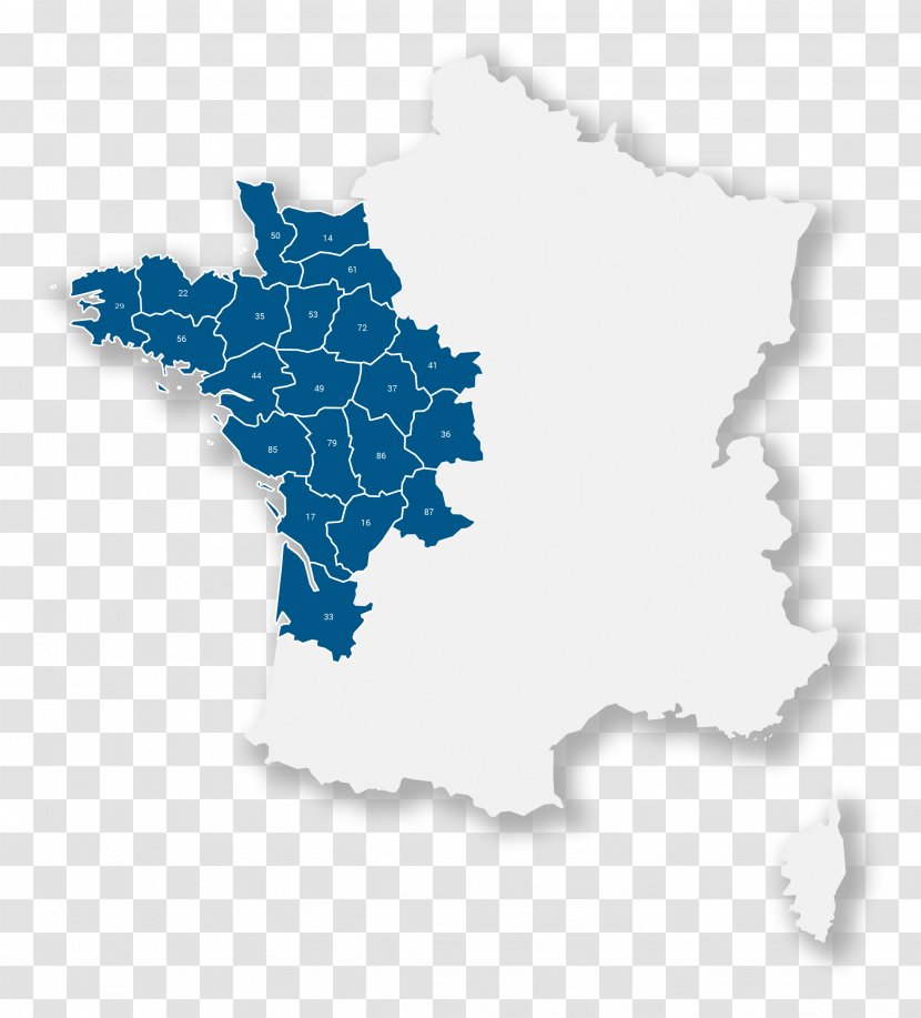 France Vector Map - Tree Transparent PNG