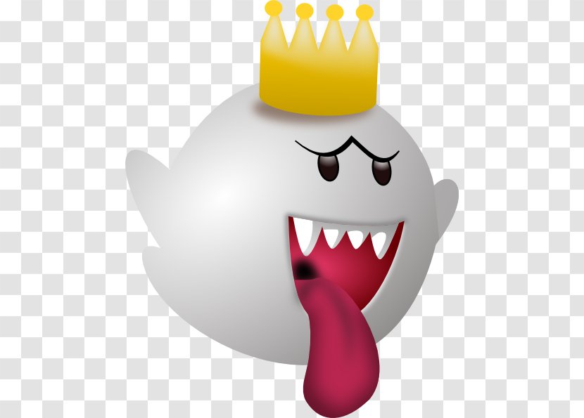 Mario Bros. Boos Clip Art - Silhouette - King Boo Coloring Pages Transparent PNG