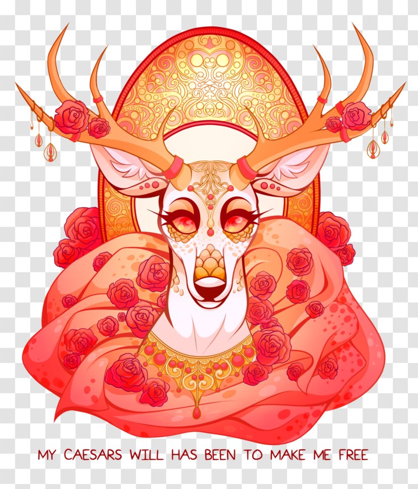 Deer Illustration Antler Character Transparent PNG