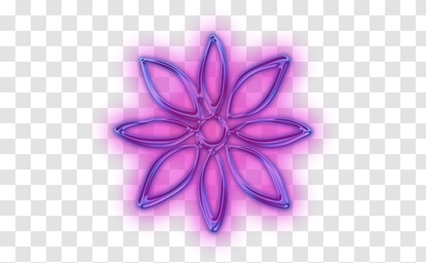 Petal NEON Flower - Pink - Neon Ring Transparent PNG