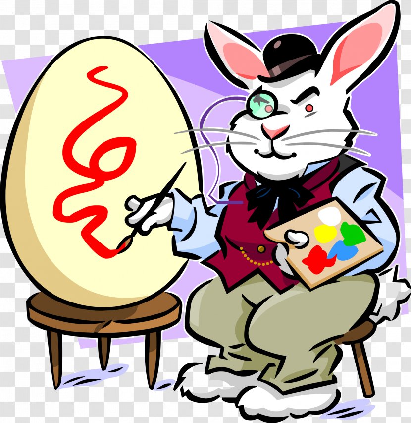 Easter Bunny Hare Rabbit Clip Art - Fictional Character Transparent PNG