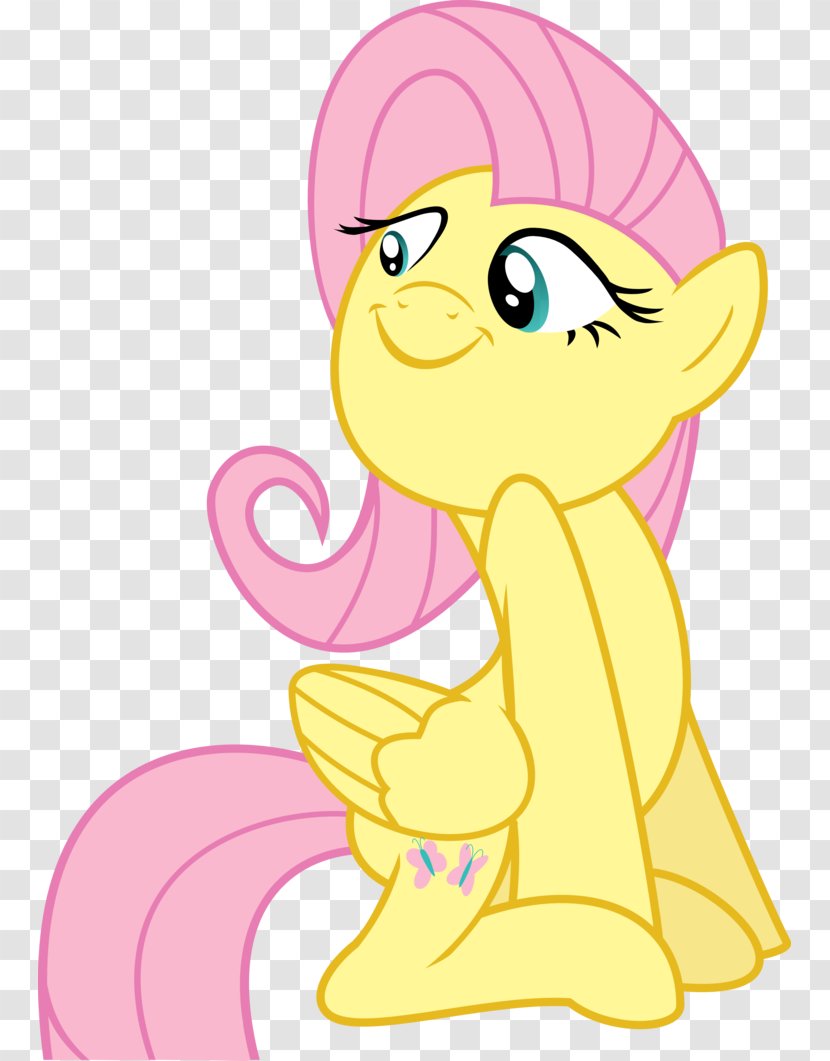 Fluttershy Art Pony Drawing Vexel - Sitting Vector Transparent PNG
