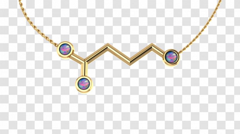 Necklace N,N-Dimethyltryptamine Gold Charms & Pendants Molecule - Molecular Geometry - Emerald 10k Rings Transparent PNG