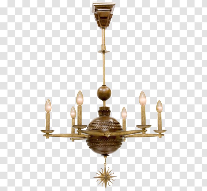 Chandelier Light Bellagio 01504 - Brass Transparent PNG