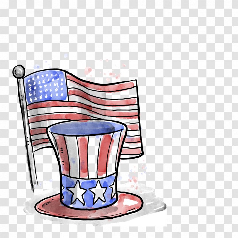 United States - Flag - Vector American Hat Transparent PNG
