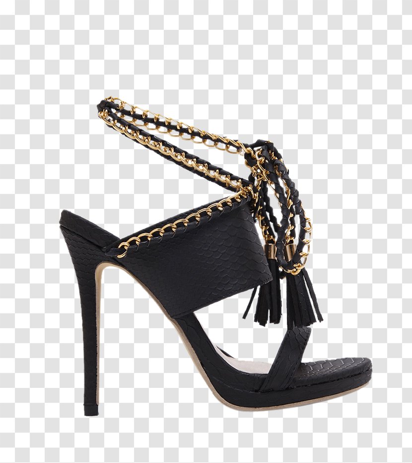 Sandal High-heeled Shoe Lace Clothing - Footwear Transparent PNG