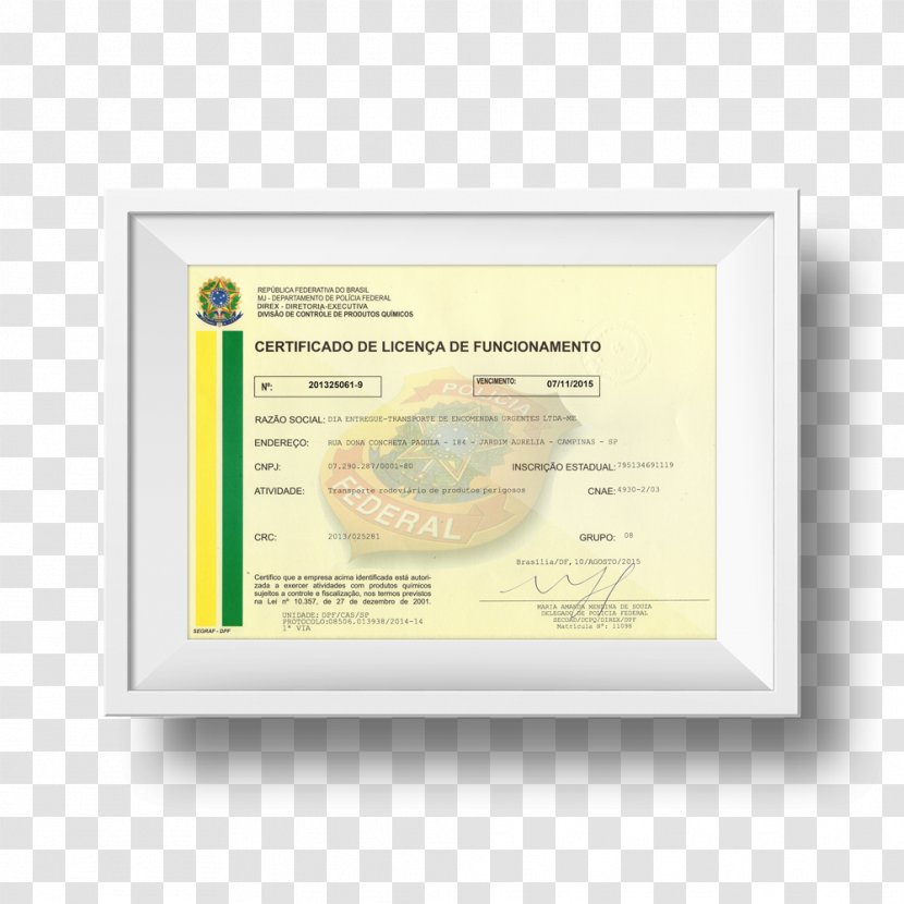Yellow License Font - Brand - Certificado Transparent PNG