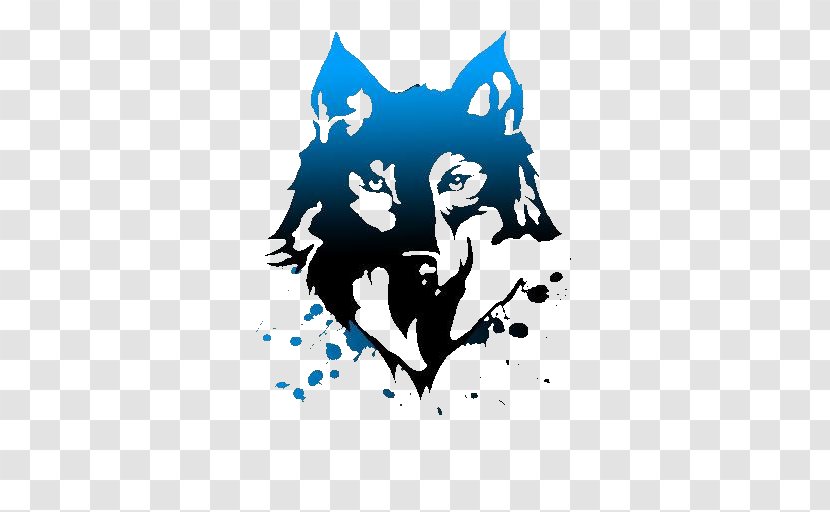 Gray Wolf T-shirt Hoodie Logo - BLUE WOLF Transparent PNG
