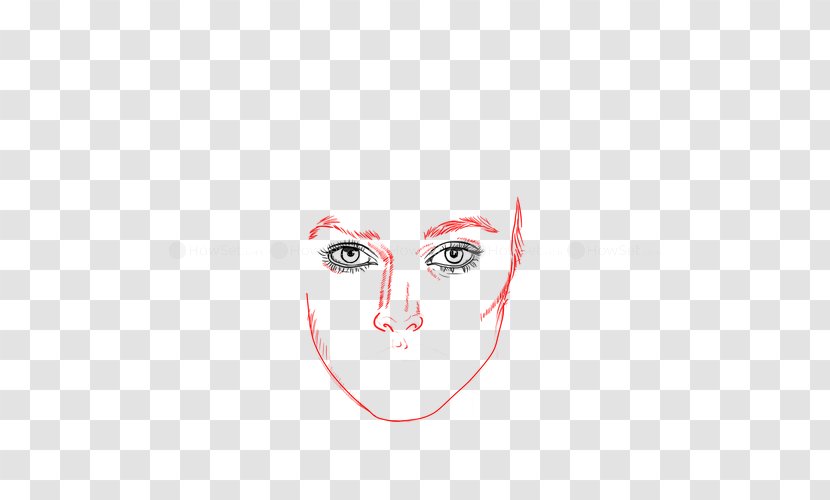 Nose Cheek Eyebrow Drawing - Eyelash Transparent PNG