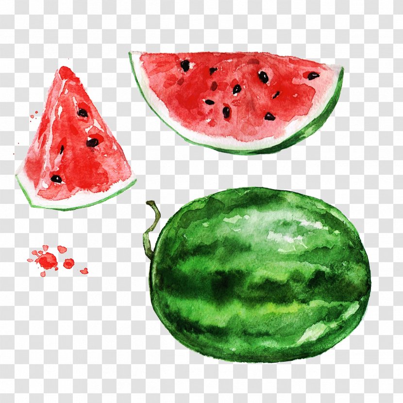 Juice Watercolor Painting Watermelon Auglis - Frame - Food Transparent PNG