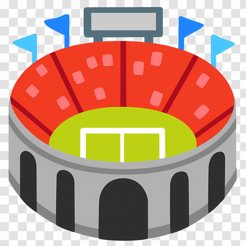 Stadium Emoji - Colorful Stadium Illustration Transparent PNG