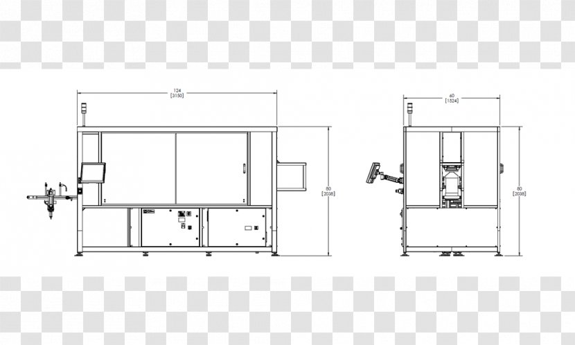 Floor Plan Line Furniture Angle - Drawing Transparent PNG
