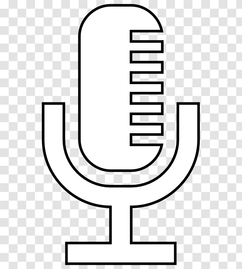 Microphone Black And White Clip Art - Line - Pictures Of Microphones Transparent PNG
