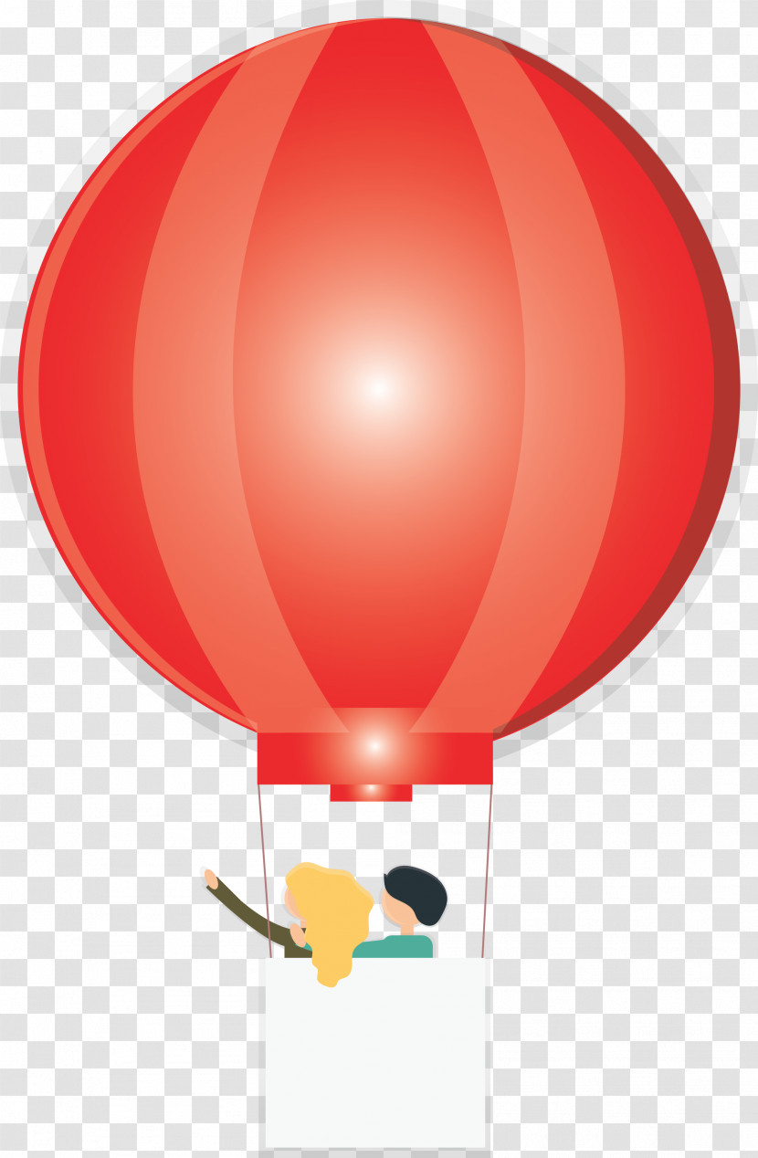 Hot Air Balloon Floating Transparent PNG