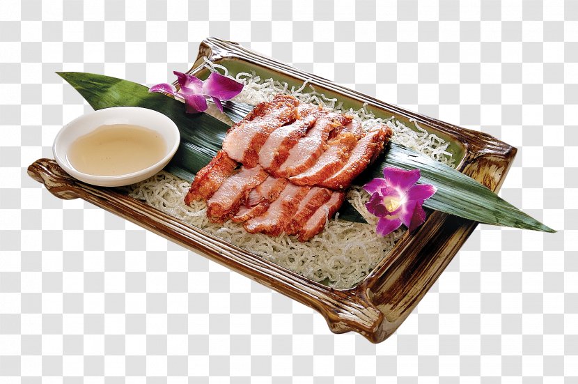 Ice Cream Chinese Cuisine Asian Vanilla - Tray - Pork Transparent PNG