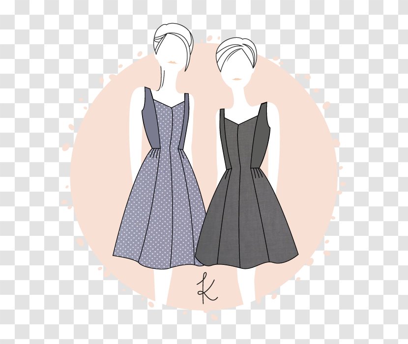 Dress Jersey Sewing Gown Pattern - Cartoon - Accessoire Couture Transparent PNG
