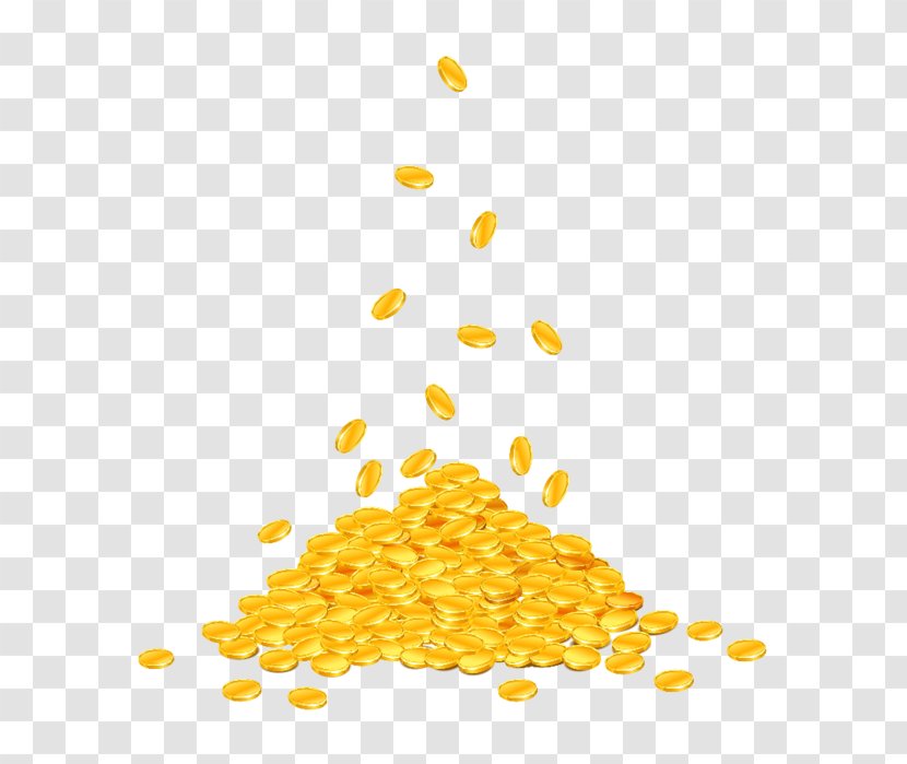 Gold Coin Stock Illustration Clip Art - Piled Coins Transparent PNG